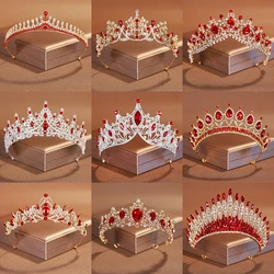 Itacazzo bridal headwear crown, classic red - ColourTiras suitable for women's weddings and birthday parties