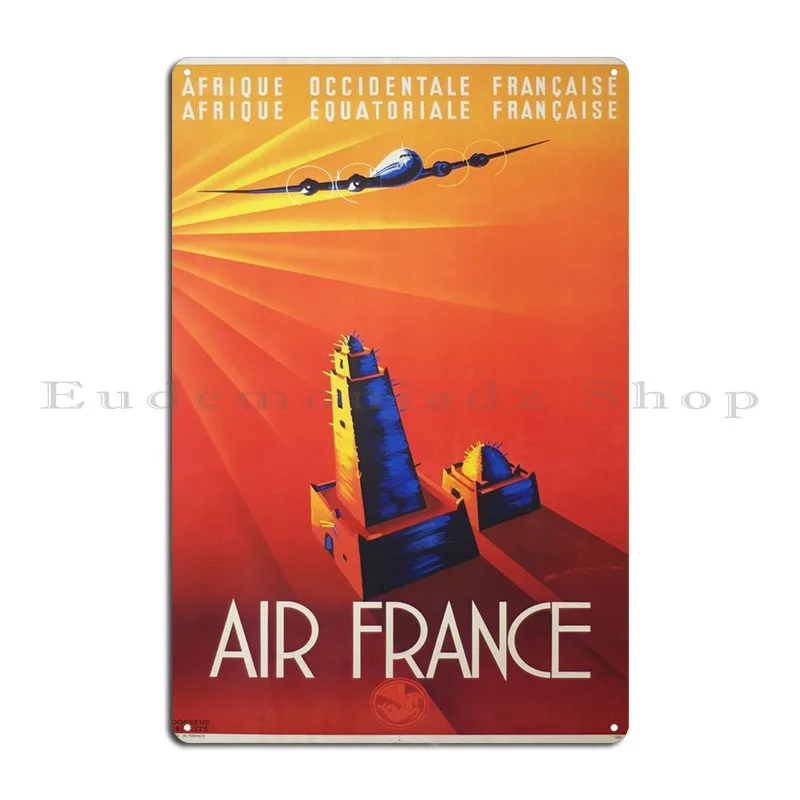 Air France Vintage Poster Metal Signs Vintage Designing Custom Wall Decor Printing Tin Sign Poster