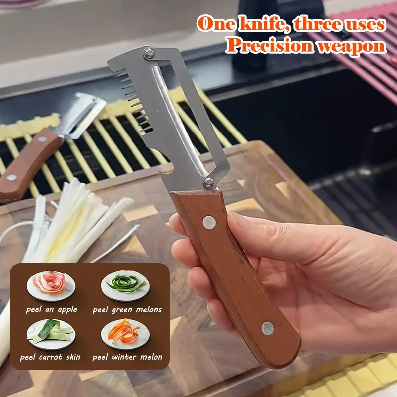 Multifunctional 3-in-1 Stainless Steel Peeler Durable Kitchen Peeling Tool For Slicer Vegetable Fruit Peeler With Bottle Opener image 6