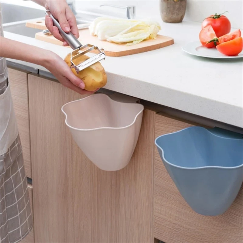 

Kitchen Cabinet Door Hanging Trash Garbage Bin Can Rubbish Container Household Kitchen Cleaning Tools Waste Bins