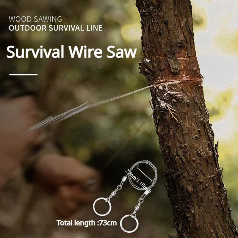 

1pc Survival Wire Saws Chain Lifesaving Saw Camping Supplies Outdoor Travel Hunting Hiking Emergency Equipment Necessary Tools