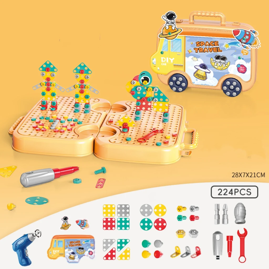 Children Screw Assembly and disassembly assembly kit electric drill baby hands benefit intelligence toys