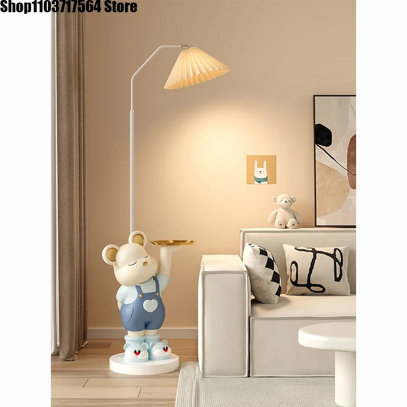 

Violent bear living room decoration large floor lamp decoration light luxury network red advanced sense sofa TV cabinet next