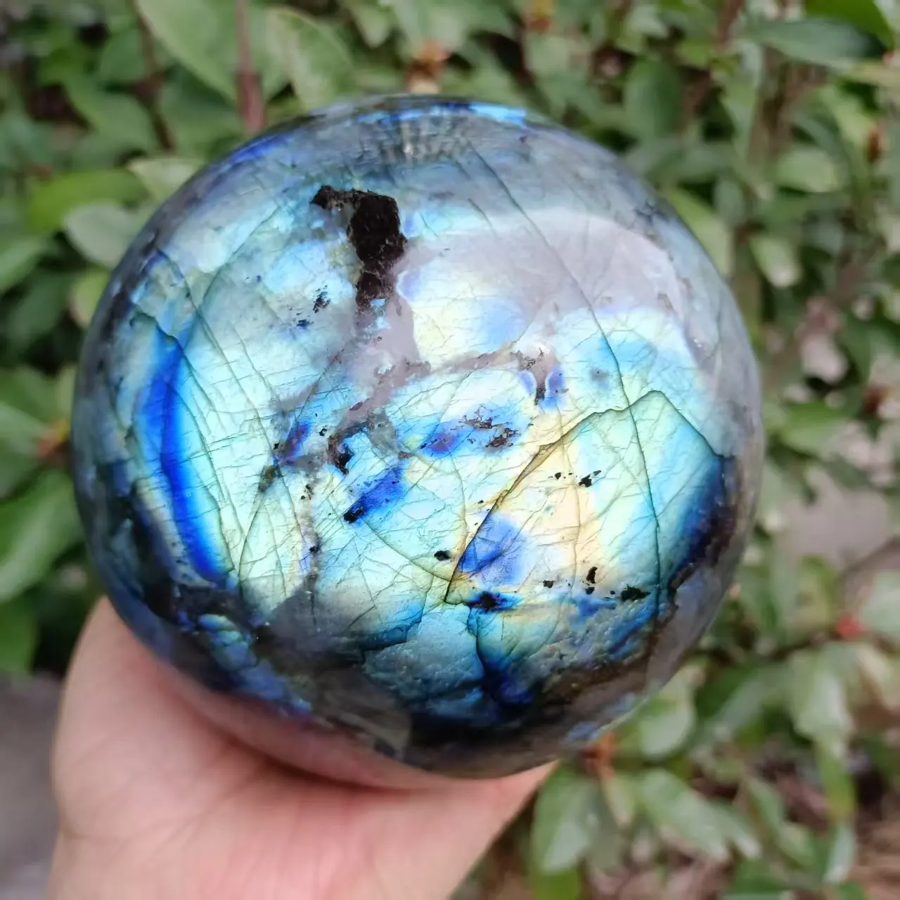 

Natural Labradorite Ball, Quartz Crystal Original Stone Ball, Mineral Reiki, Healing, Demagnetization, Crystal Ball