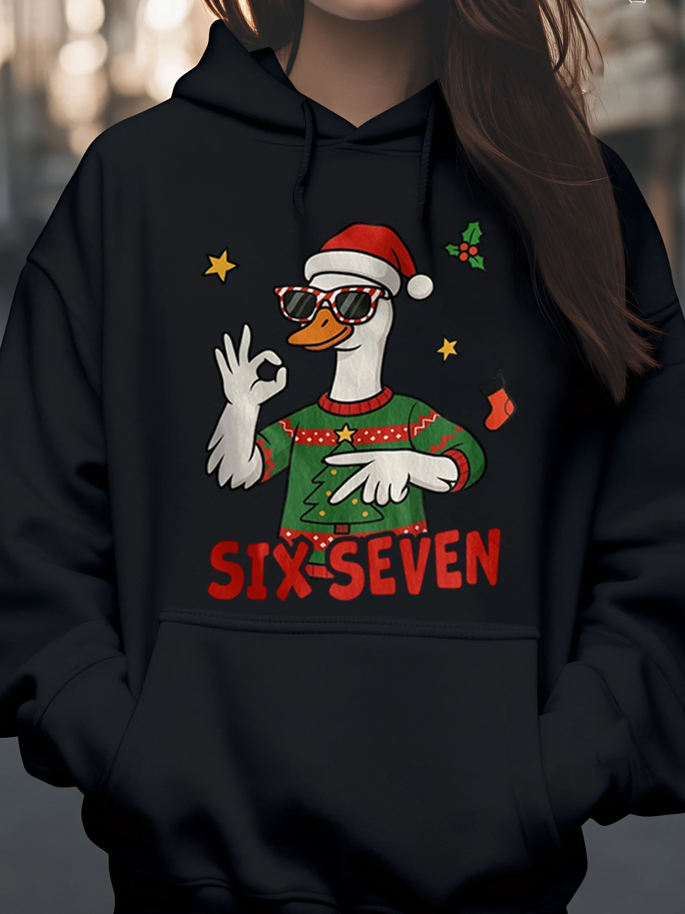 

Рождественский свитер с уткой, праздничная толстовка с капюшоном, зимняя одежда для женщин и мужчин