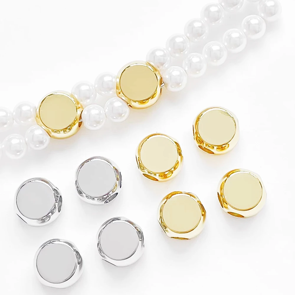 4 Pieces Brass Plated with Genuine Gold and Silicone Double Hole Spacer Beads DIY Makes Fashionable Jewelry  Jewelry Accessories