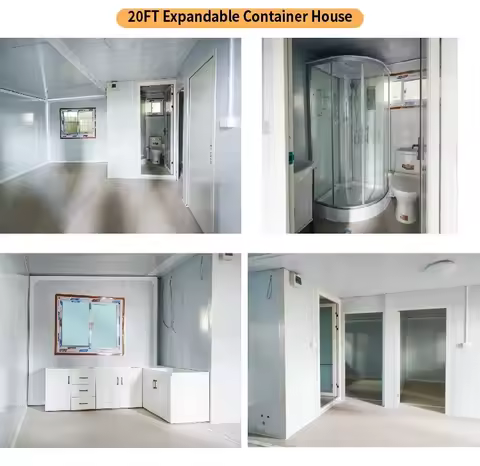 Customized Best Steel 20Ft 40Ft 3 Bedrooms Luxury Collapsible Expanding Container Home Prefab Tiny House Solar-Ready Off-Grid Pa