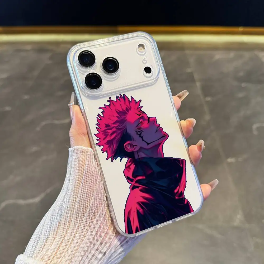 Y-Yuji Itadori Ryomen Sukun Phone Case For iPhone 17,16,15,14,13,12,11 Pro,Max,Plus,X,XS,XR,SE4,E Mini Transparent Soft Cover