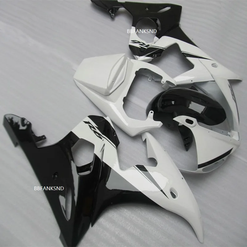 HO-First-class Motorcycle Fairing kit for YAMAHA YZF-R6 2003 2004 YZF -R6 03 04 ABS White & black Fairings set