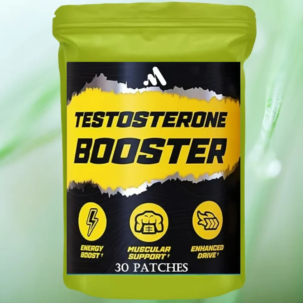 30 Patches Testosterone Booster Transdermal Patches for MenMale Enhancing Pills for Muscle Growth, Libido, Stamina, Strength