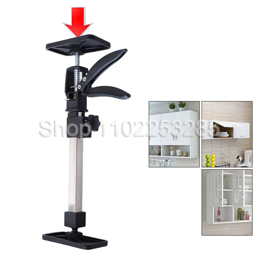 Telescopic Support Rod Lift Tool Height Adjustment Lifting Device Sturdy for Installining Cabinets Professional Stainless Steel