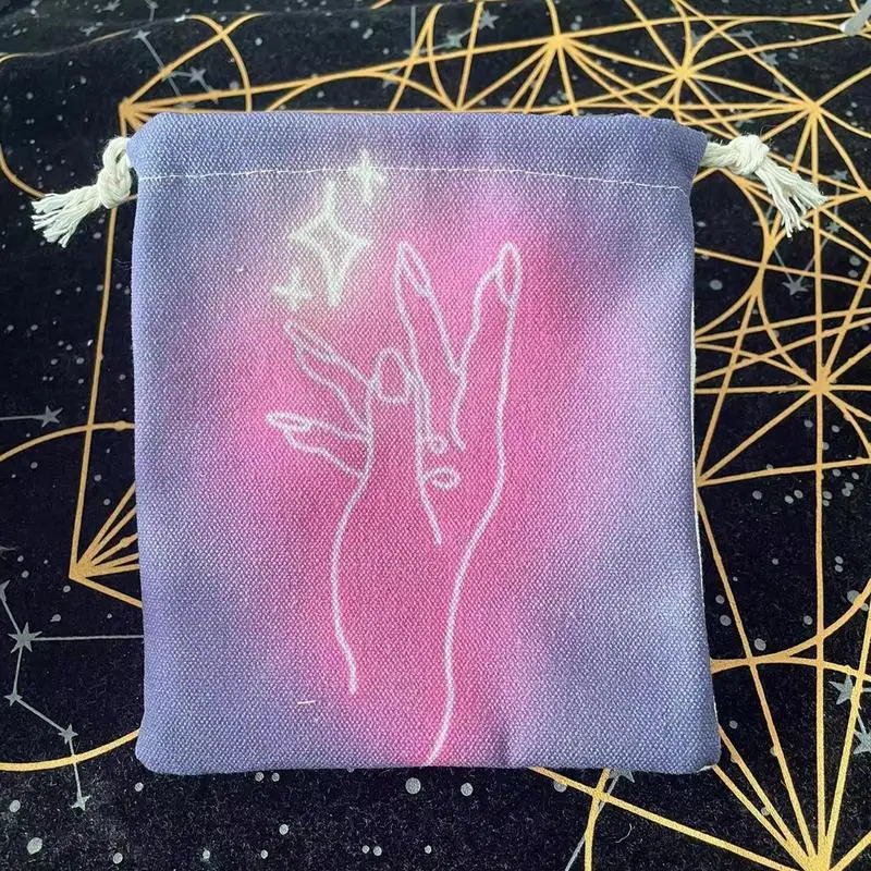 Velvet Tarot Pouch Bag 13x18cm Tarot Card Storage Bag Novel Fingertip Star Tarot Card Dice Storage Bag Jewelry Pouch Drawstring