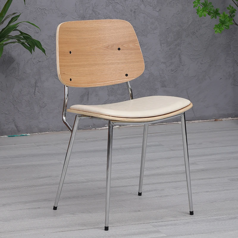 

Nordic Retro Dining Chairs Living Room Backrest Chair Simple and Modern Designer Furniture Seat Height 45CM Muebles Floor Chair