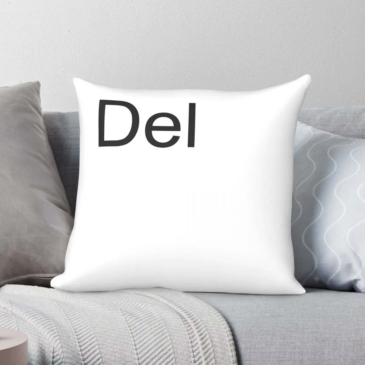 Computer Keyboard Del Key Square Pillowcase Polyester Linen Velvet Printed Zip Decor Pillow Case Bed Cushion Cover Wholesale