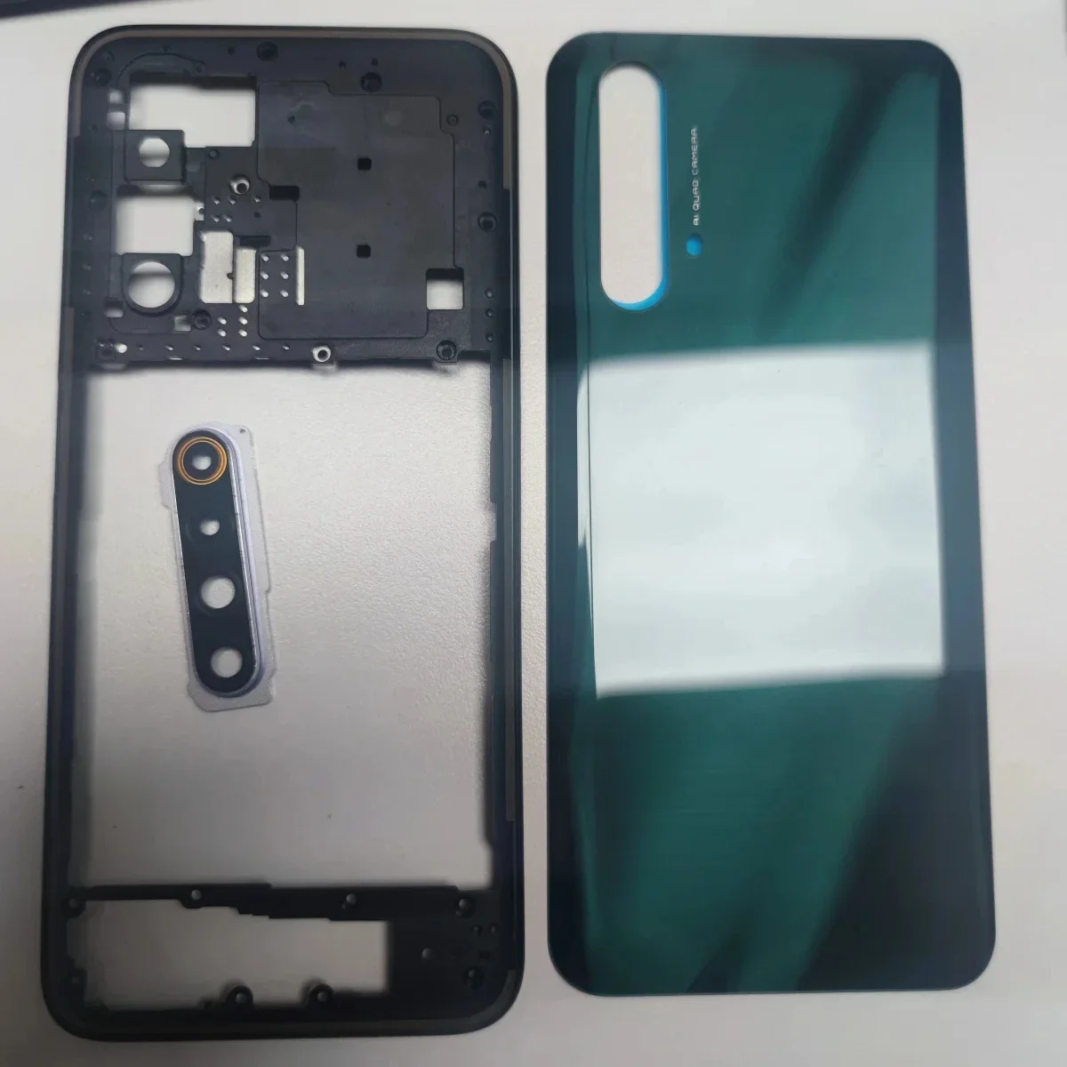 

Full Housing Case For Oppo Realme X50 5G RMX2144 Middle Frame+Back backshell Cover Door Panel Housing Case Repair parts