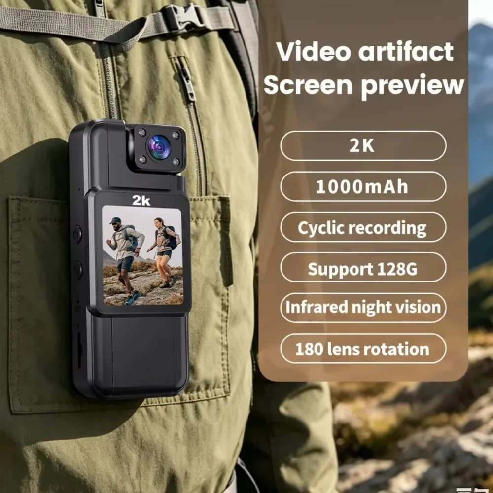 KEBIDUMEI HD 2K WiFi Mini Camera Portable Digital Video Recorder Police BodyCam Infrared Night Vision Sports DV Riding Camcorder