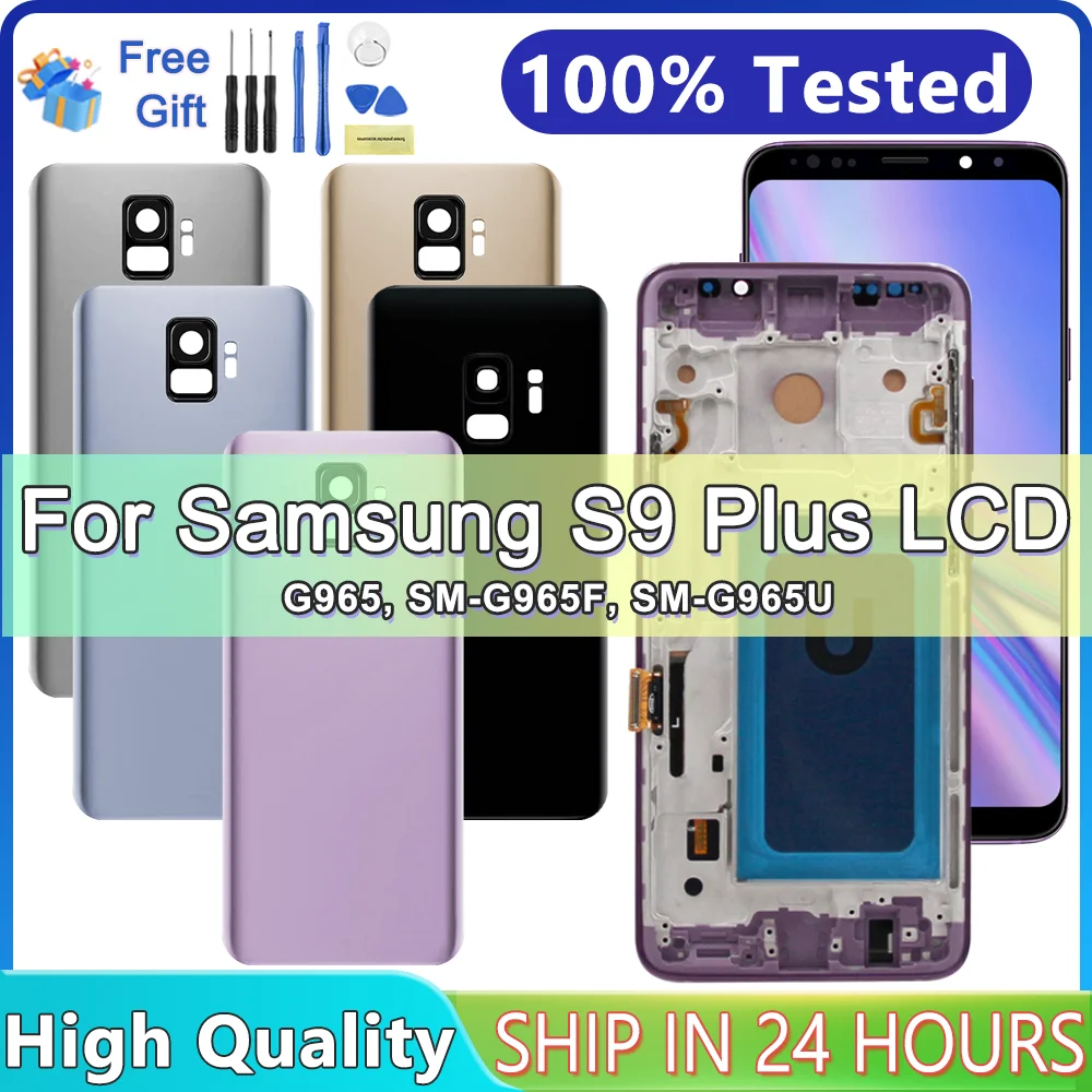 TFT Quality Display S9+ LCD with Frame Replacement, For Samsung S9 Plus G965 G965F G965U LCD Display Touch Screen Digitizer