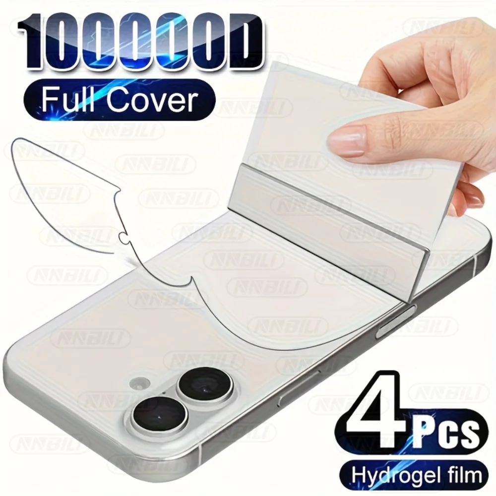 

NNBILI 4pcs Back Hydrogel Film Screen Protector for iPhone 17 Pro Max 17 Air 16 Pro 16 15 14 13 12 11 16e 17e Plus X XS Max Mini