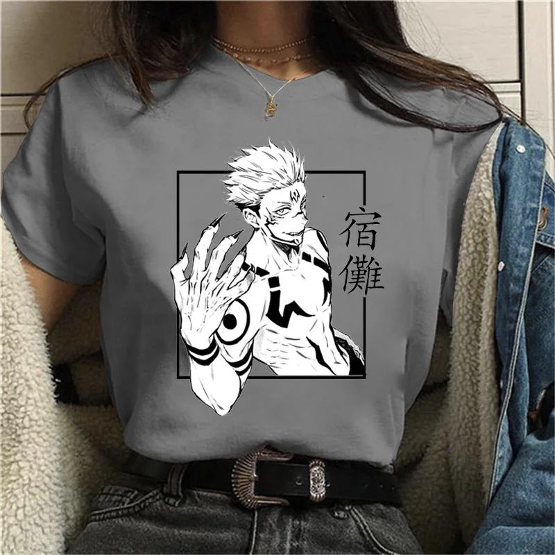 New Funny Ryomen Sukuna Printed T Shirt Men and Women Fashion Personality Round Neck Tees Casual Outdoor Anime Shirts