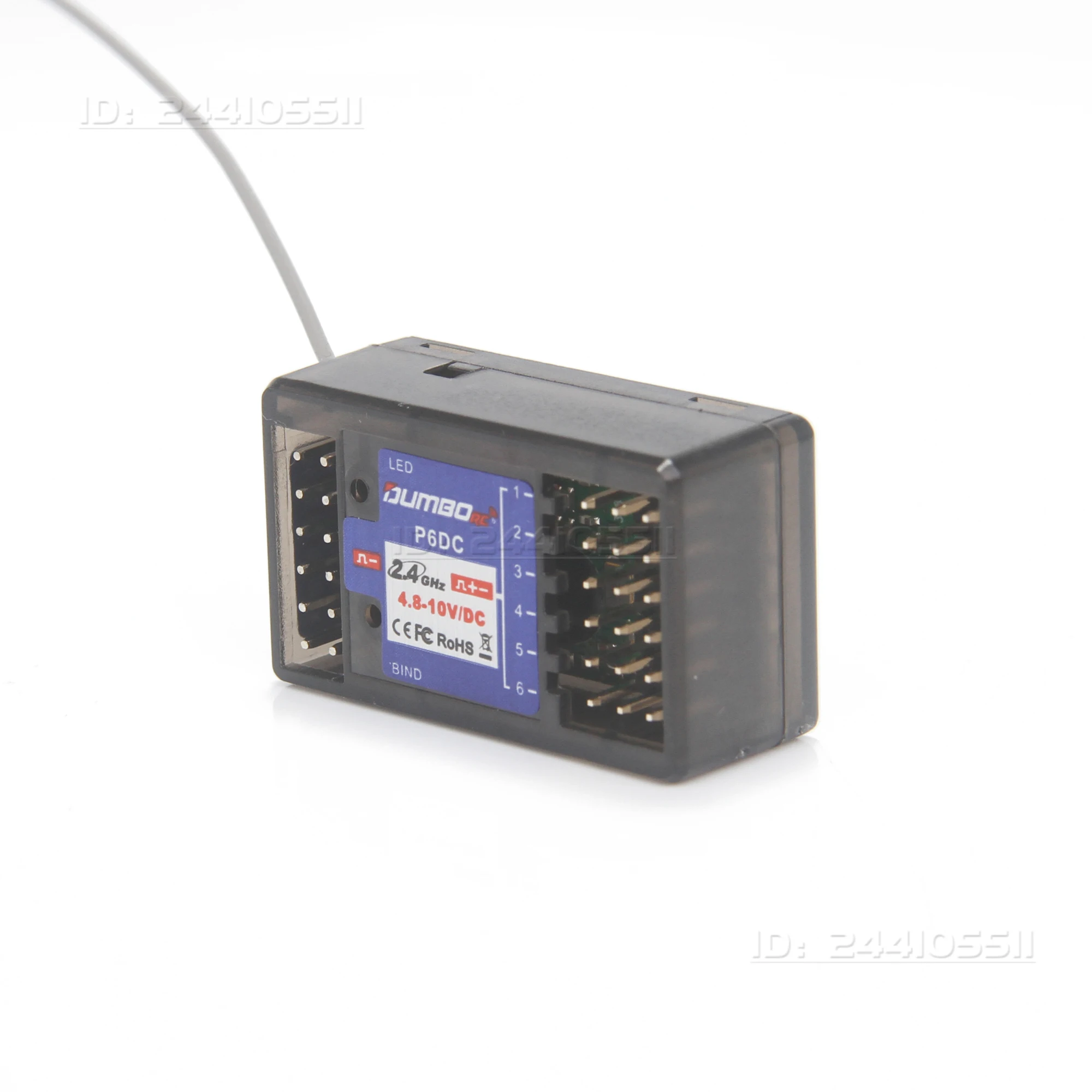 DUMBORC 6CH 2,4 GHz P6DC Empfänger 4,8-10 V Integrierte Lichtgruppe für DDF-350 X6 X4 Sender RC Klettern Auto Tank Boot Fahrzeug