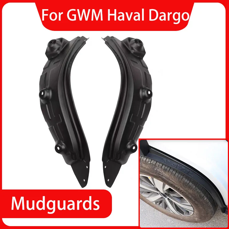 

For Haval Dargo 2021 2022 Car Mudguards Plastic Fender Cover Rear Wheel Linining Mud Flaps Guard Cover Auto Accessories 2PCS