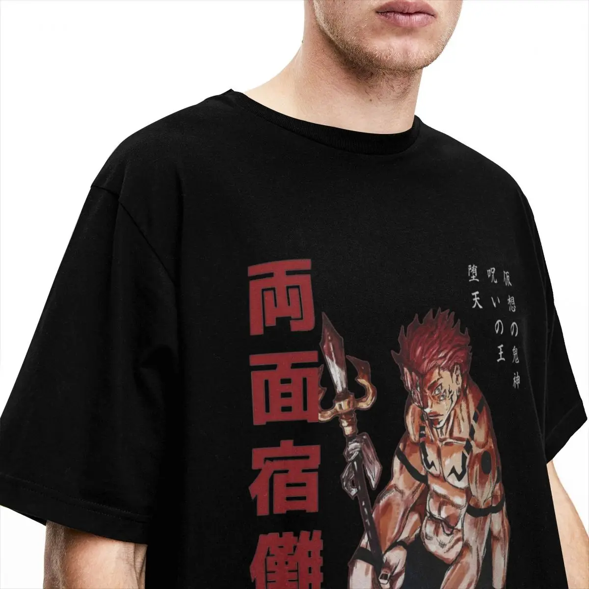 SUKUNA T-Shirt Beach king of curse Y2K Funny T-Shirts Pure Cotton Fashion Tshirt For Man Short-Sleeve Design Tops