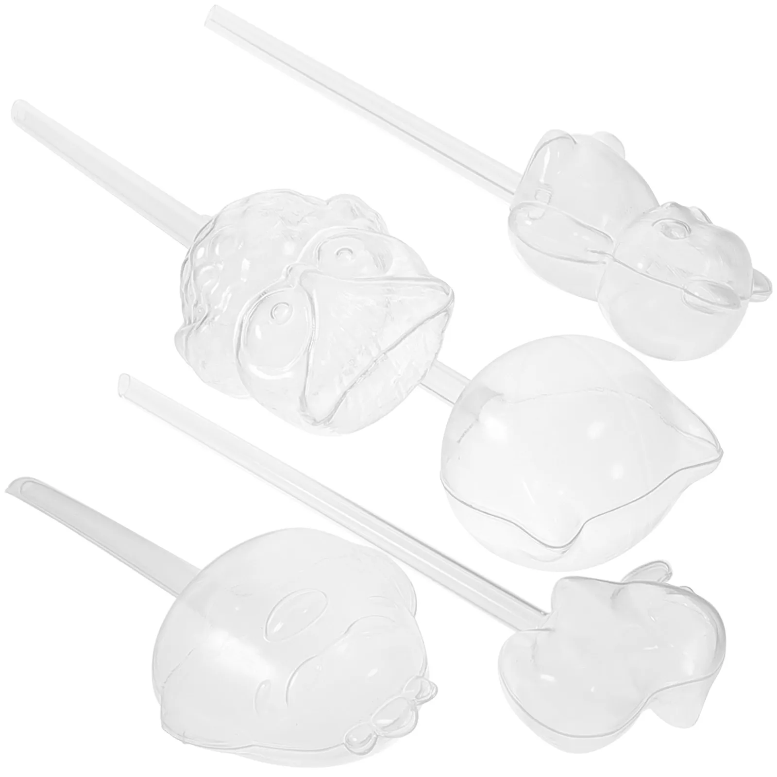 Automatic Plant Watering Spikes 5Pcs Animal Shape Self-Watering Globes for Indoor Potted Plants