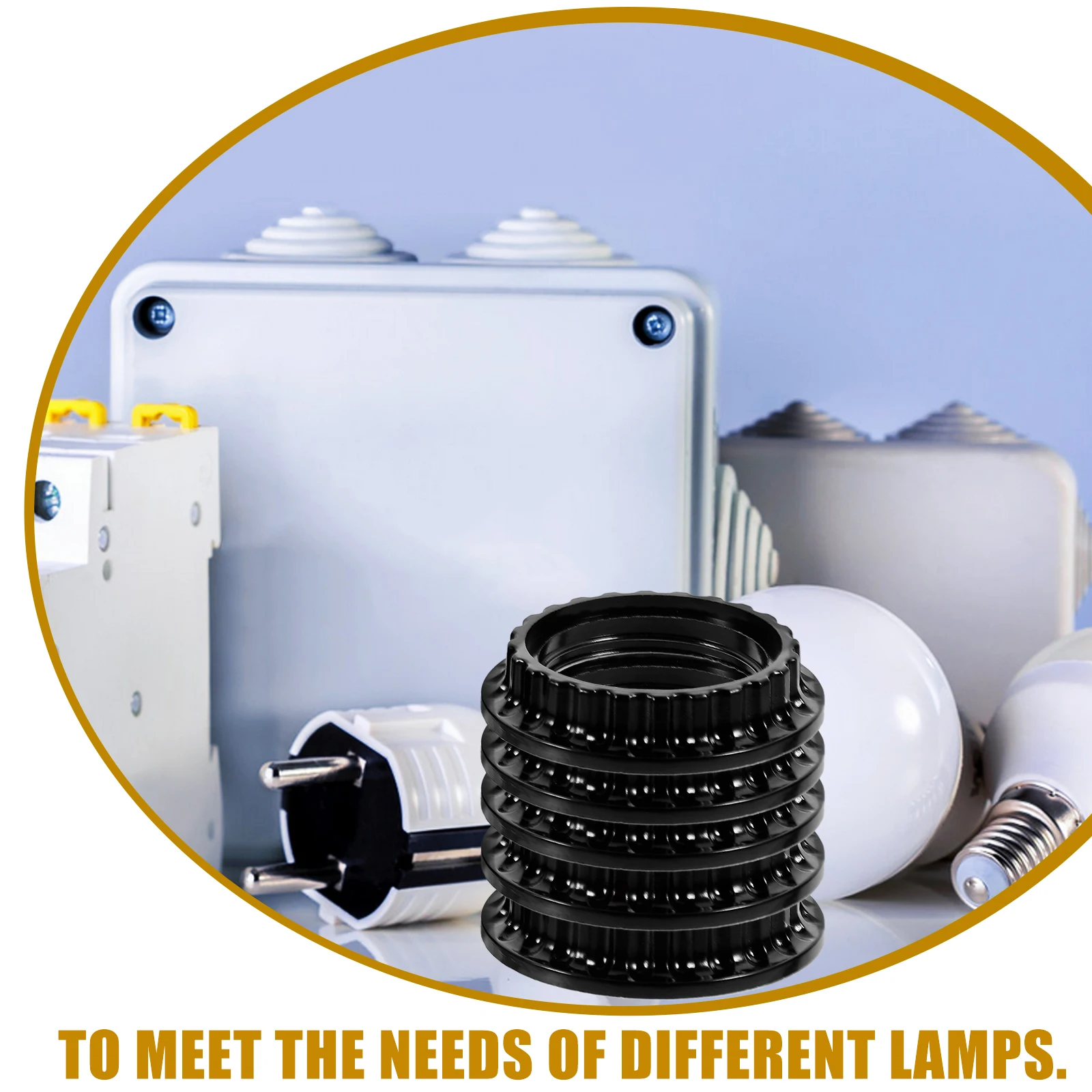 20 piezas soporte de pantalla de lámpara, casquillo de luz, anillo de Collar, adaptadores de repuesto, lámparas colgantes, piezas de lámpara de pie, Kits de reparación de plástico duradero