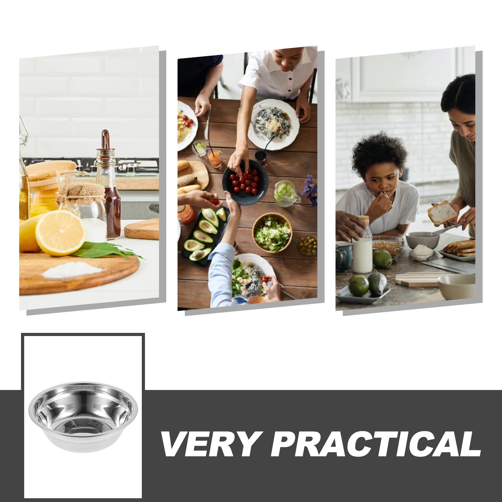 

2pcs Stainless Steel Basin Large Mixing Bowl Thick Vegetable Wash Basin For Kitchen Salad Dough Prep Heavy Duty Metal Bowls