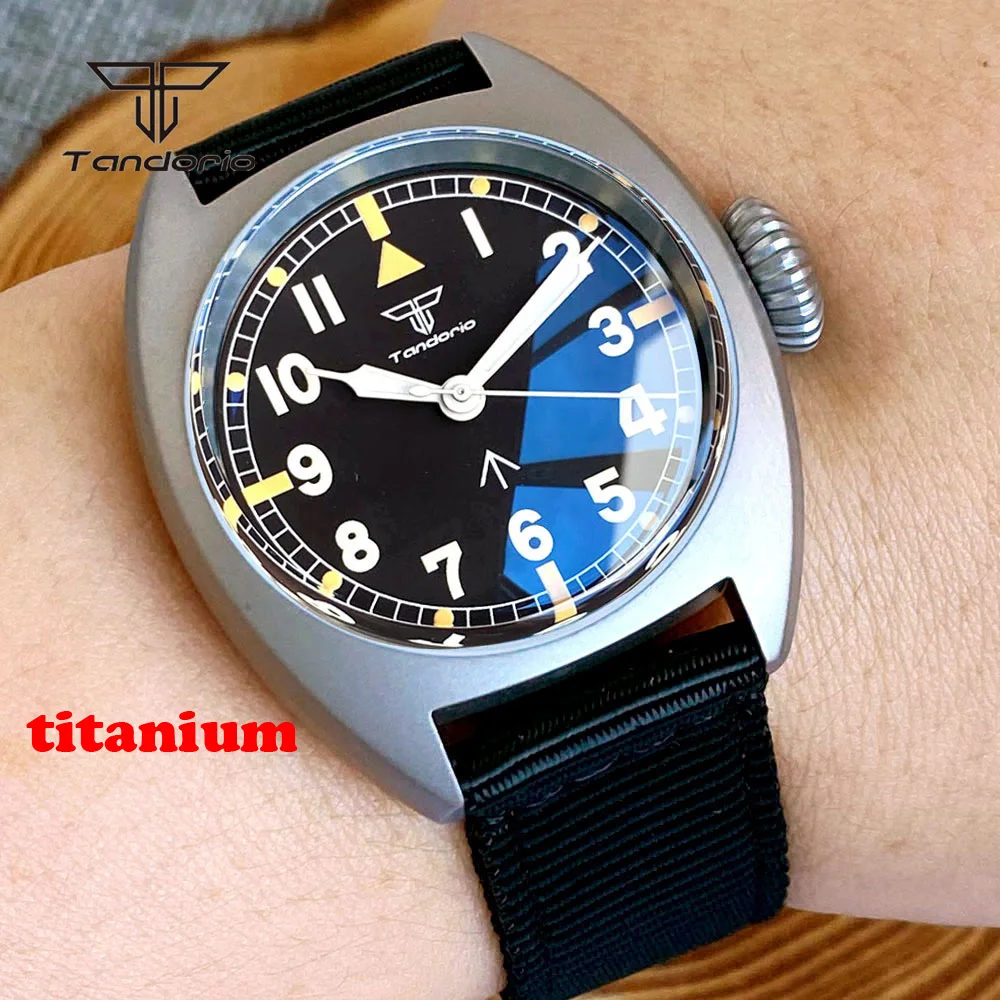 

Tandorio 36mm Titanium Dive NH35 Automatic Ultralight Men's Watch Domed AR Sapphire PT5000 Mechanical Date Fashion Watches Lume