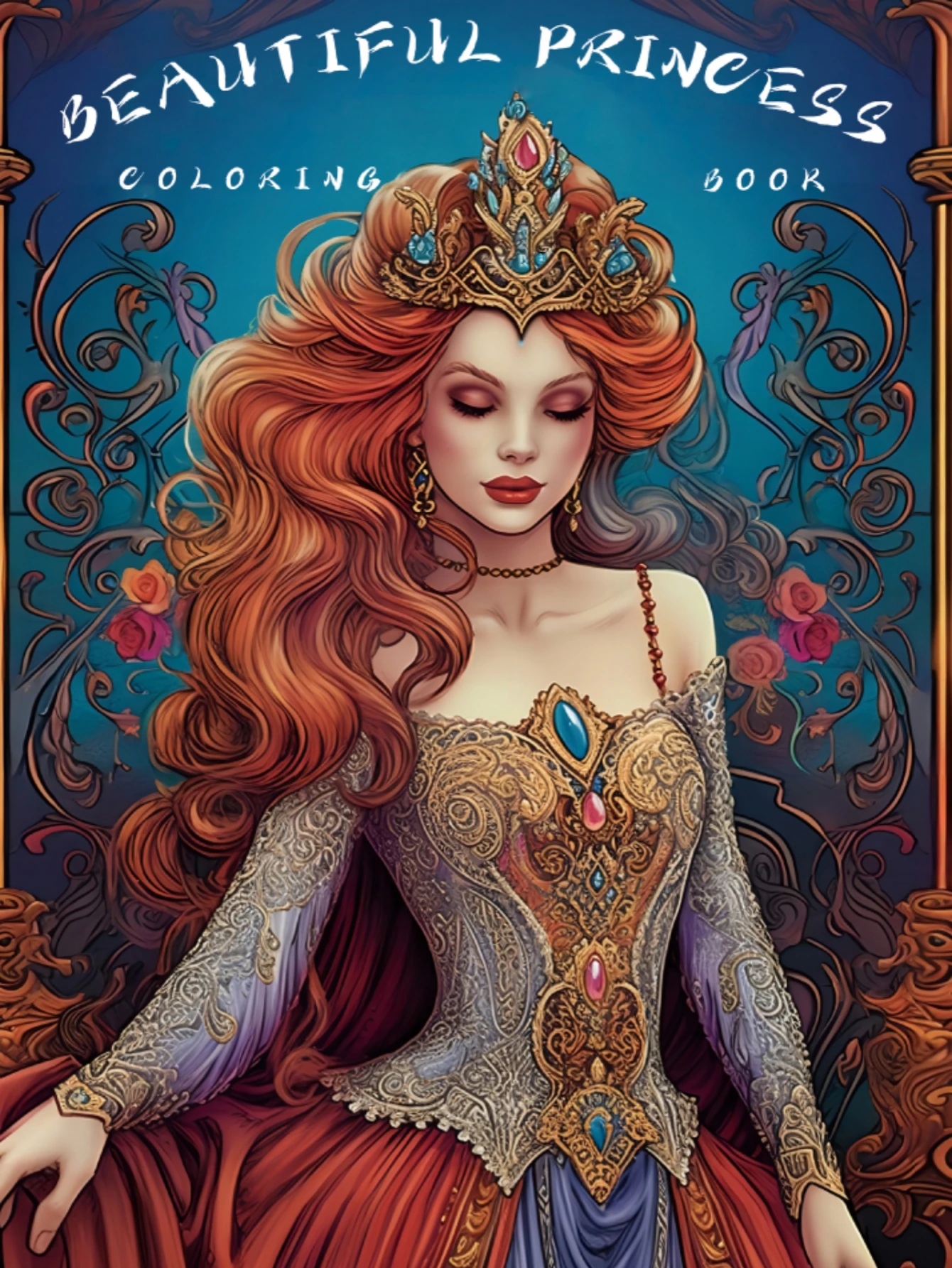 

1pc Beautiful Princess Art Coloring Book Original Upgraded Paper Thickened 25 Pages Coloring Books Gift For Holiday Birthday