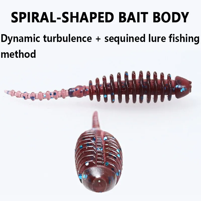 30 قطعة مضيئة صغيرة الجذر الصيد السحر مجموعة سويم TPE الطعم الناعم 35 مللي متر 0.24 جرام إبرة الذيل مايكرو دودة تيار بيونيكس الشرغوف الطعوم #3