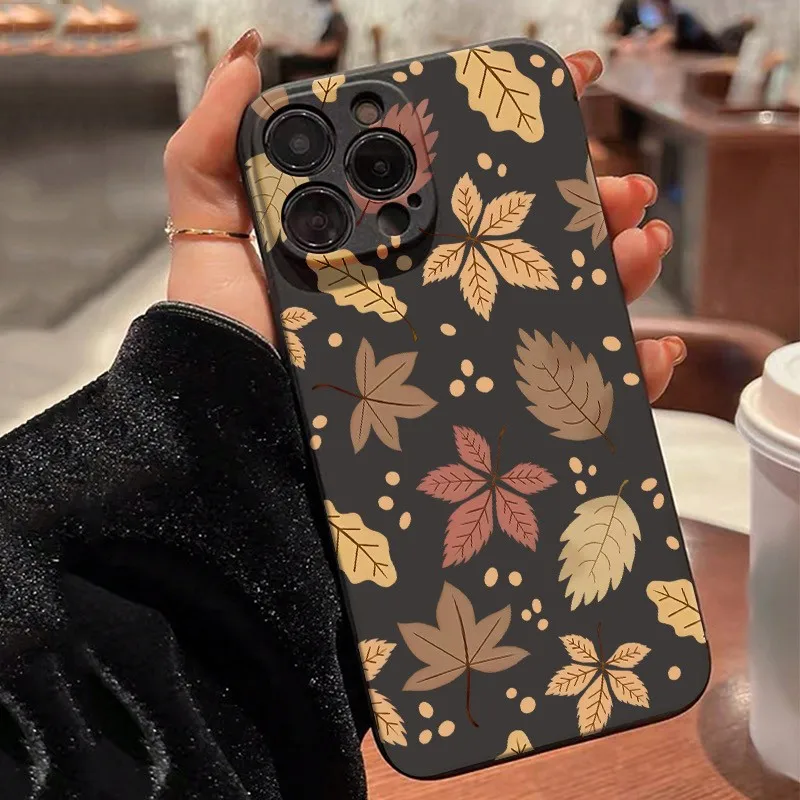 

Phone Cases Falling Leaves Pattern For Xiaomi Redmi Note 14 13 12 11 10 Pro 4G 14 Pro Plus 5G Redmi 14C 13C 12C Shockproof Cover