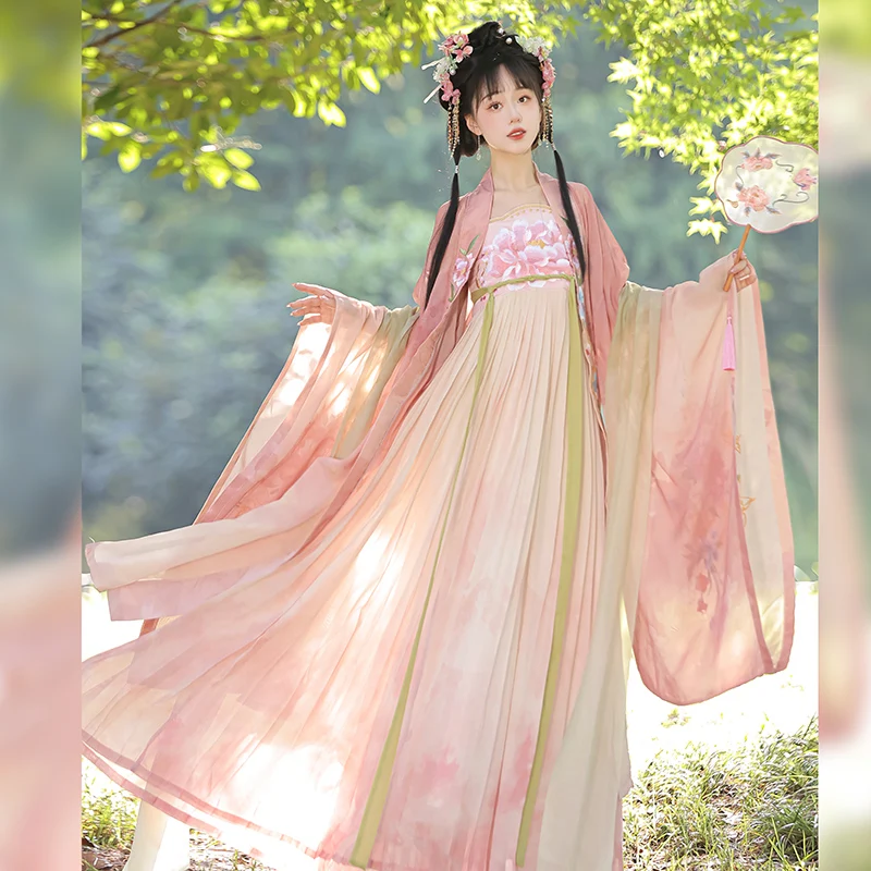 

Original Hanfu Women's Tang Sle Embroidered Heavy Work Skirt Svel Daily Wear for Spring And Autumn