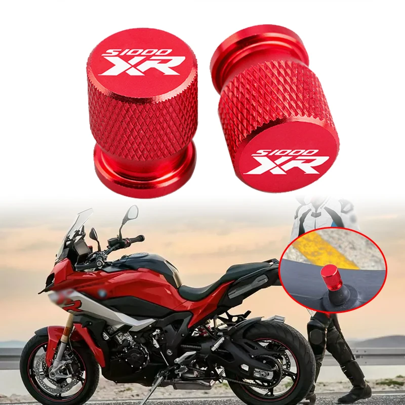 2PCS LOGO S1000XR S1000RR Motorcycle CNC Wheel Tire Valve Air Port Stem Cover Cap Plug FOR BMW S 1000XR S1000 RR S1000 XR rr