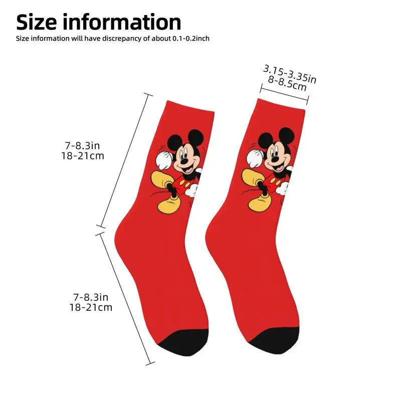 Mickey Mouse Minnie Men Women Crew Socks Unisex Cute 3D Print Disney Cartoon Dress Socks