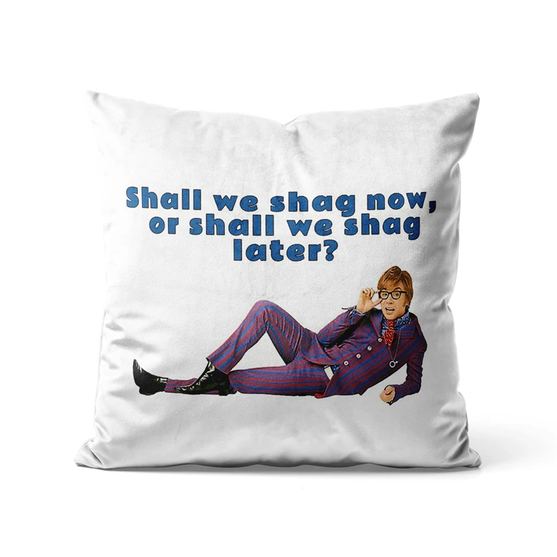 Gaslight Gatekeep Girlboss Shall We Shag Now or Shall We Shag Later Throw Pillow Covers Cushion Cases Pillowcases 45cm x 45cm