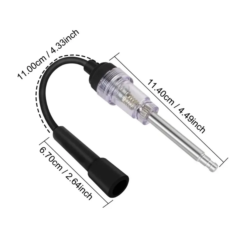 Spark Plug Tester - Automotive Ignition Diagnostic Tool for Engine Coil, Inline Spark Test w/LED Light Universal (1PC)