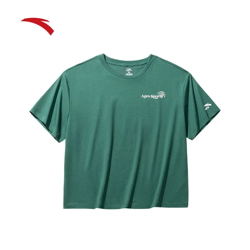 Anta antibacterial T short ice silk knitted short-sleeved T-shirt women's 2026 summer loose top