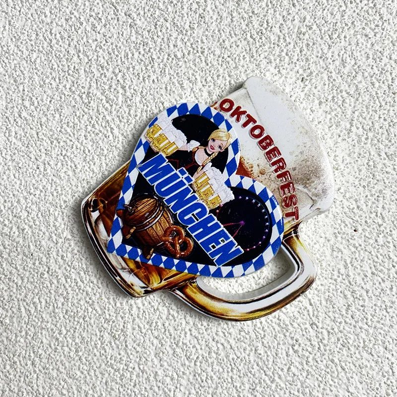 German Munich Oktoberfest Travel Souvenir Creative 3D Decoration3dPainted Magnetic Fridge Magnets