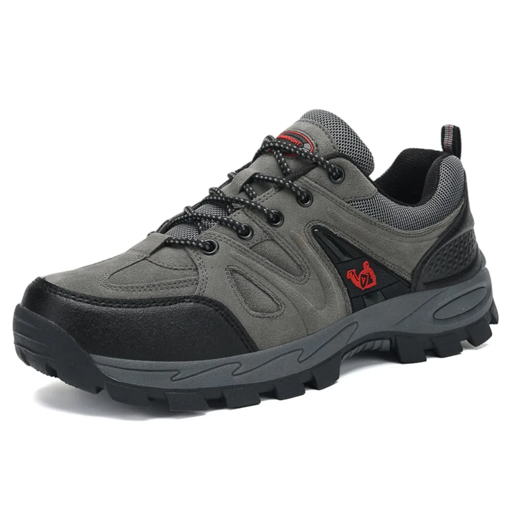 Outdoor Hiking Shoes Men Anti-slip Lightweight Sports Shoes Men Lace-up Mountain Climbing Soft Breathable Casual Shoes Men