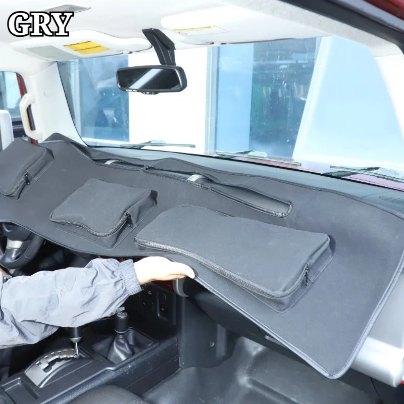 

Car Dashboard Storage bag For Toyota FJ Cruiser 2007-2021 Yangba PU Leather Black Interior Accessories