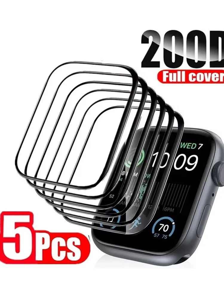 1-5 Stück Vollbildschirm-Schutzfolie für Apple Watch 9 8 7 6 5 38MM 40MM 42MM 44MM 41MM 45MM Displayschutzfolie für IWatch Ultra 1 2 3 49MM