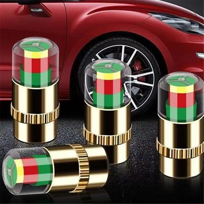 For Automotive Maintenance DIY Vehicle Tire Pressure Gauge Kit with Alert Indicator External Valve Monitor