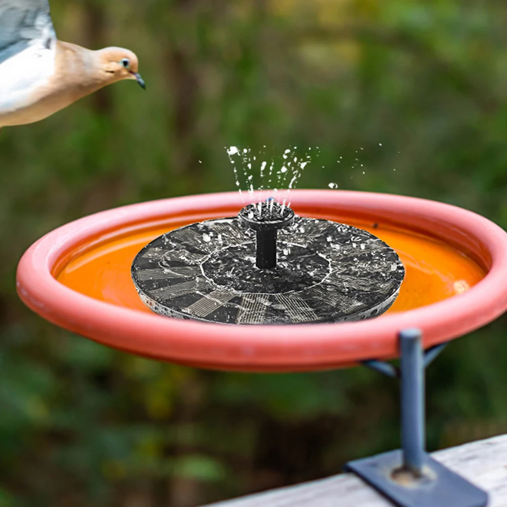 

1W Solar Fountain Pump with 6 Nozzles Solar Powered Floating Birdbath Water Pump for Garden Pond Pool Fish Tank