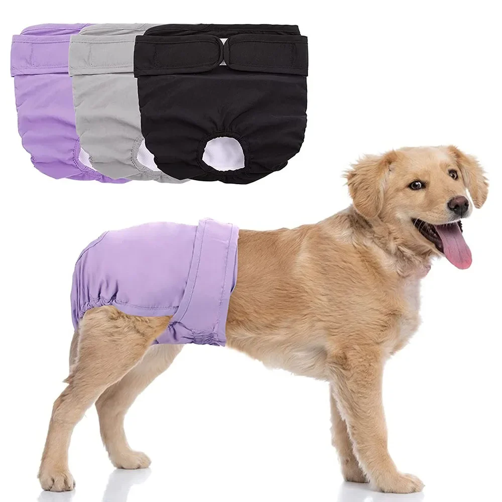 Dog Diaper Shorts for Puppy Large Dog Female Sanitary Physiological Pants Panties Adjustable Reusable Small Dog Underwear Briefs