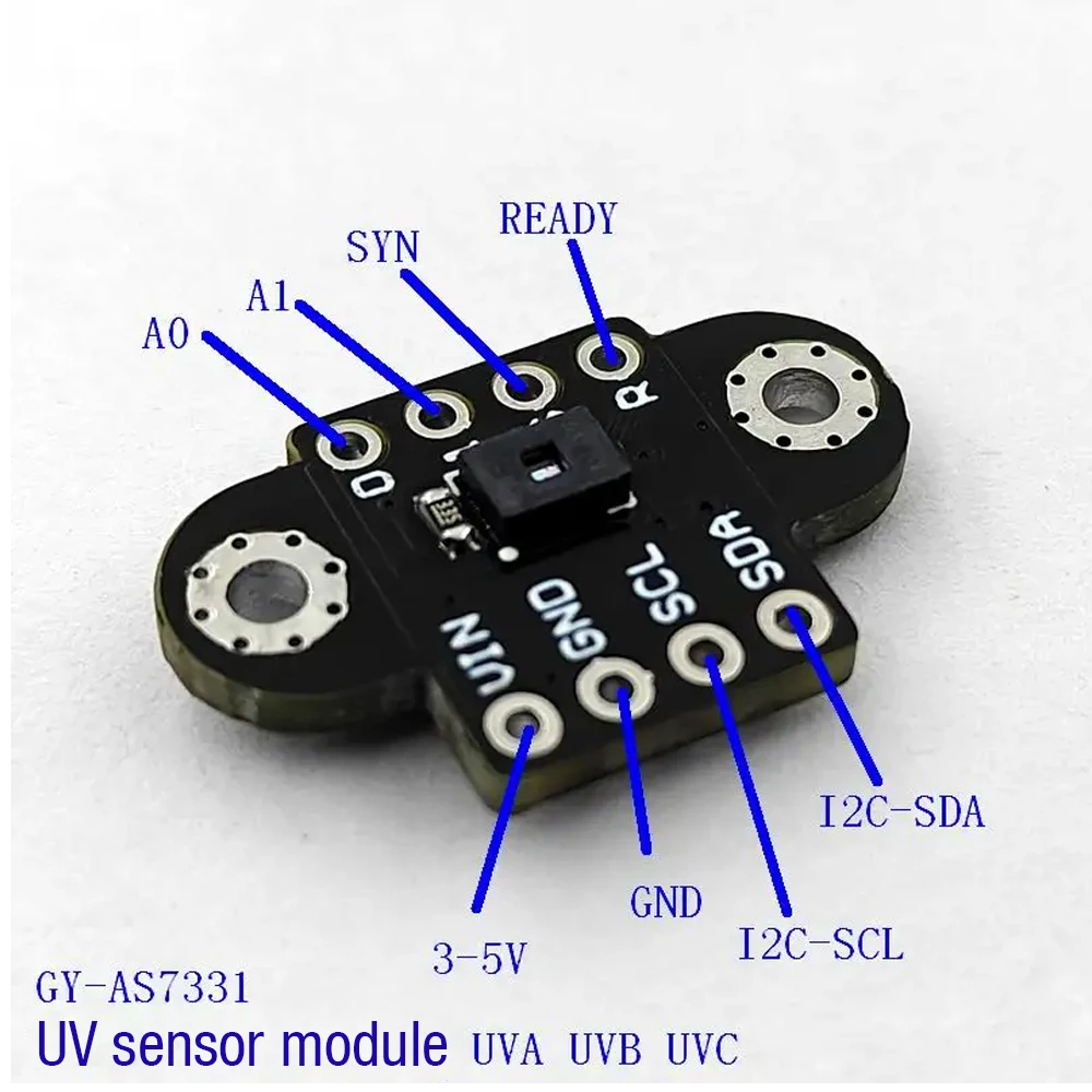 Imagem -03 - Componente Leve Multi-canal Módulo Sensor de Análise de Espectrômetro de Cor As7341 As7343 As7331