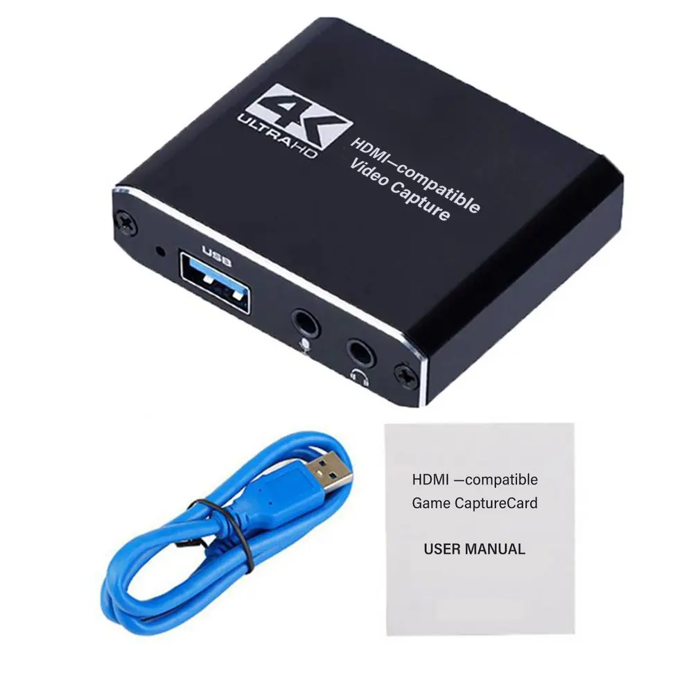 HDMI-compatible To USB3.0 Video Stereo Capture Board 1080P 4K Video Capture Card Game Record Live Broadcast Loop Dropshipping