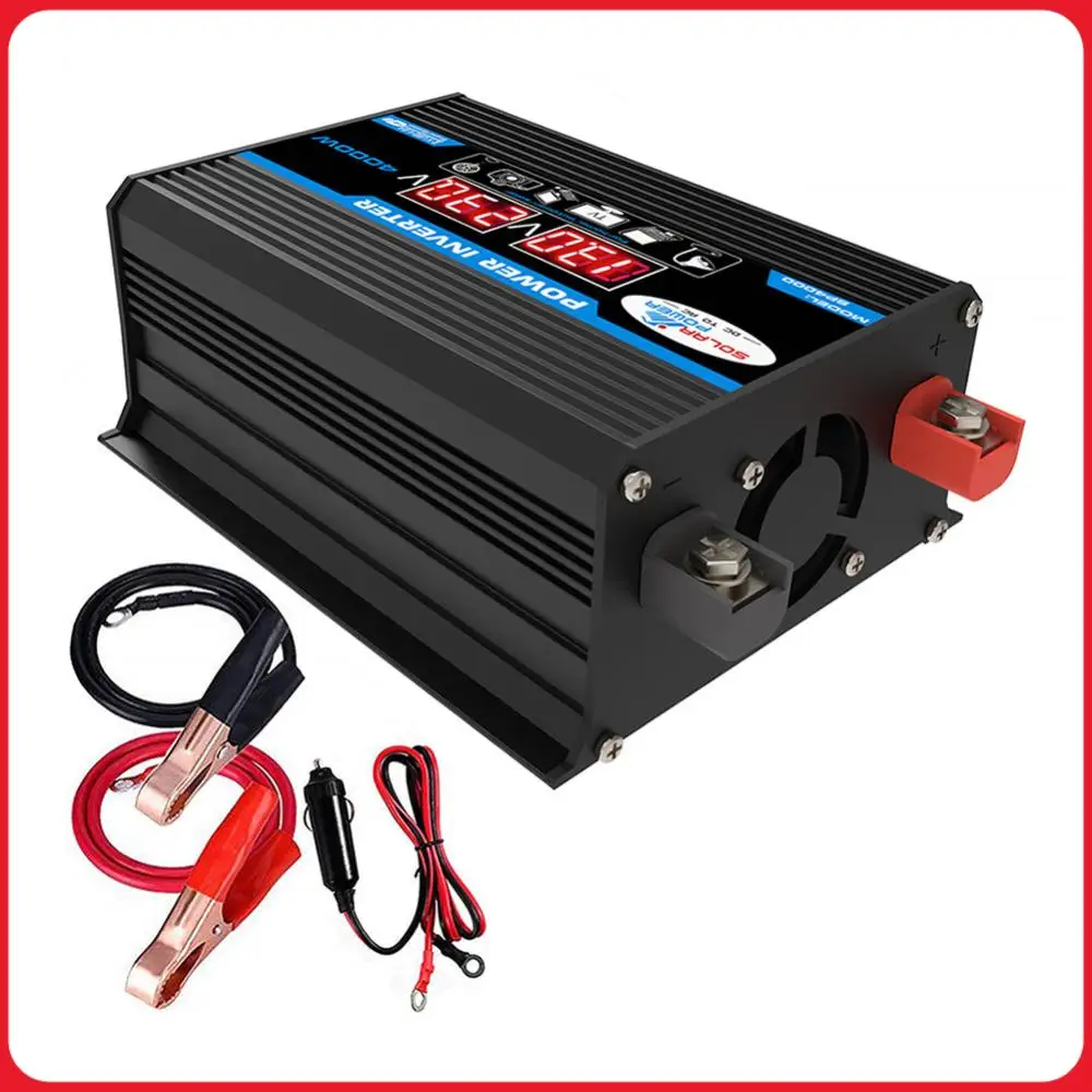 Power Inverter Dual LCD Digital Display Car Power Inverter Voltage Transformer Modified Sine Wave for Auto Steamboat Accessories
