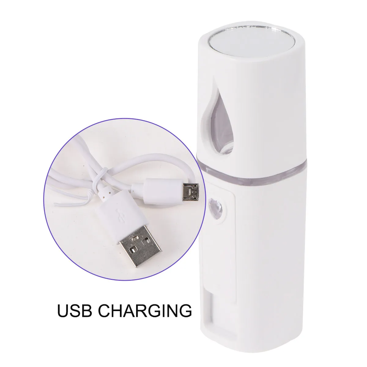 1 Unidad Pulverizador Portátil Nano Mist, Mini Vaporizador Facial Profesional, Instrumento de Pulverización Facial Hidratante de Penetración Profunda con Espejo